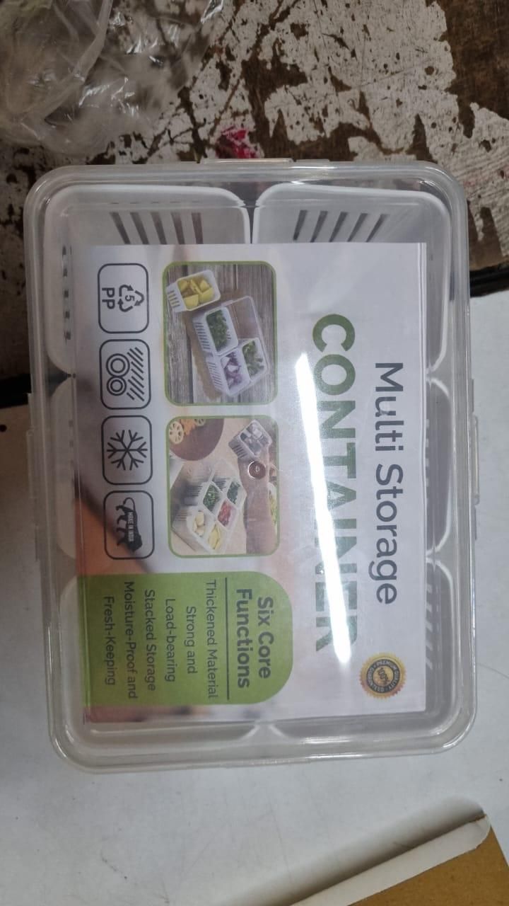 Food Storage Box With Lid and 6 Compartments